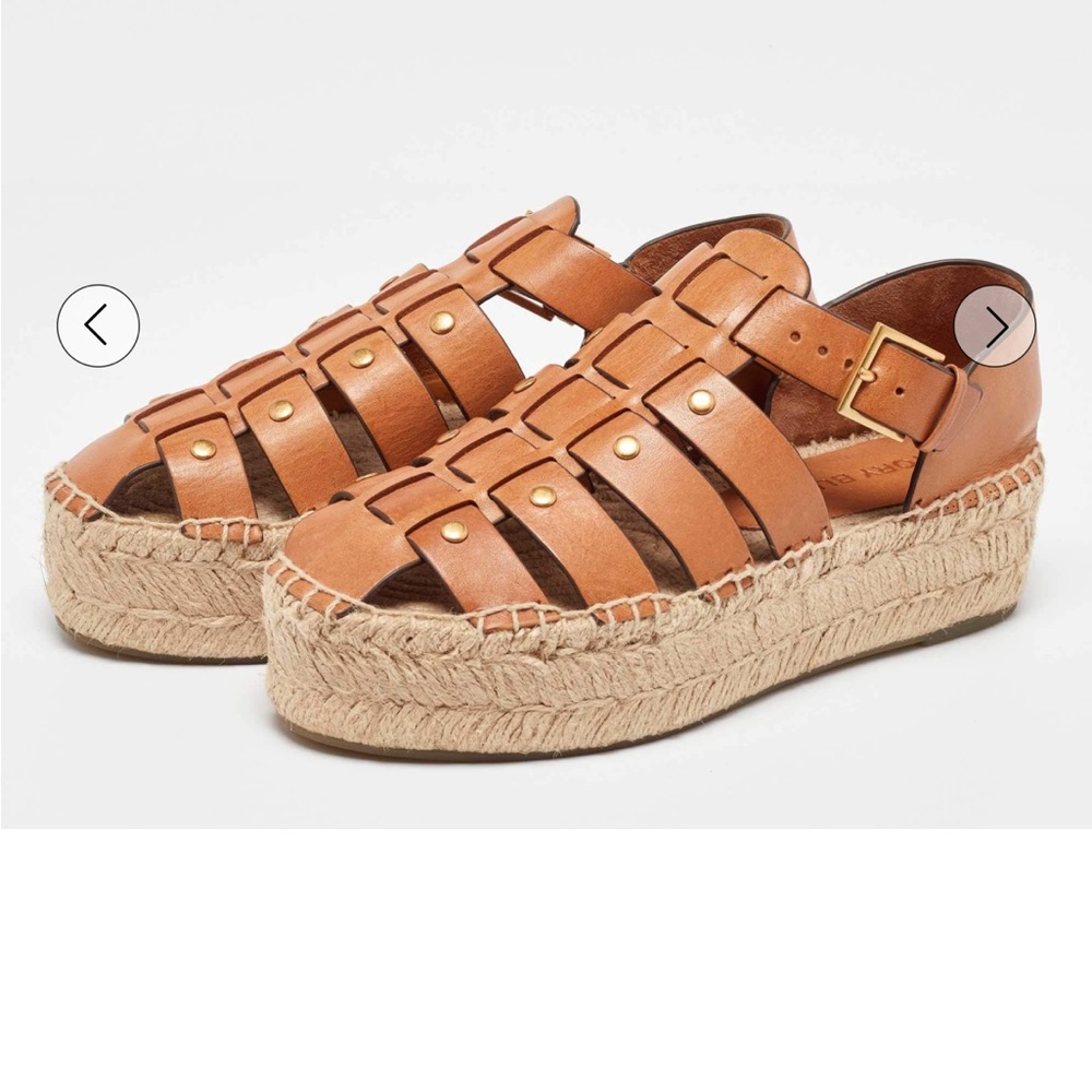 Tory Burch Tan Espadrille Platform Sandals NWOT (No Box)
